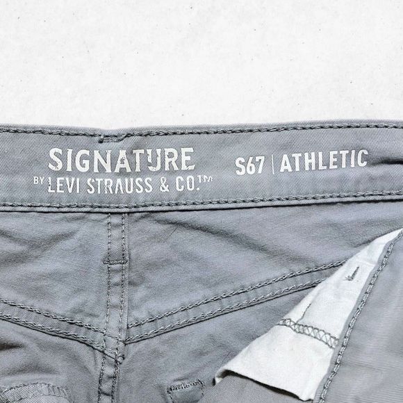 Signature Levi Strauss Jeans Men's Size 28x30 Gray S67 Athletic Cut Pants - Picture 4 of 12